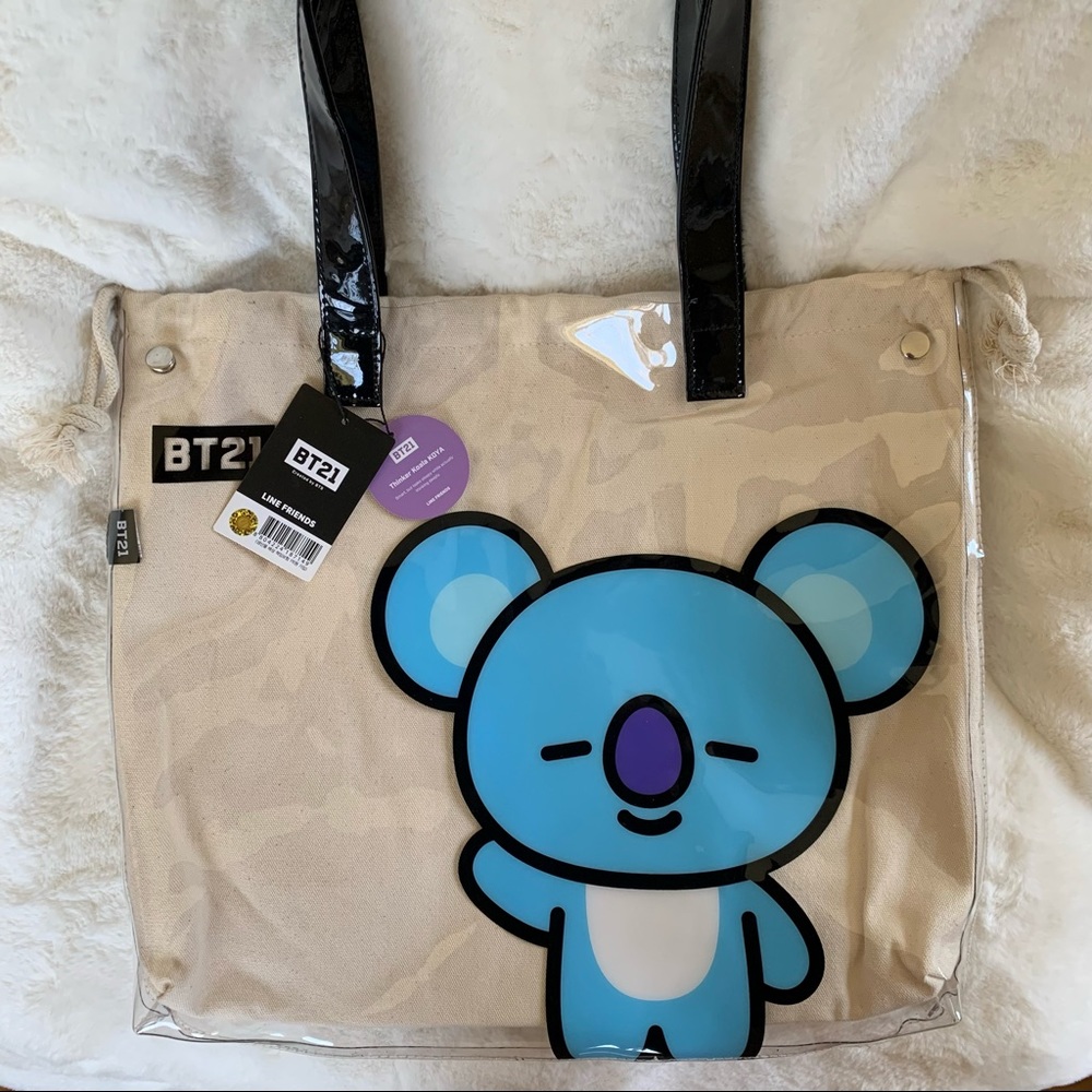 NWT BTS / BT21 OFFICIAL MERCHANDISE - KOYA PVC SHOULDER BAG